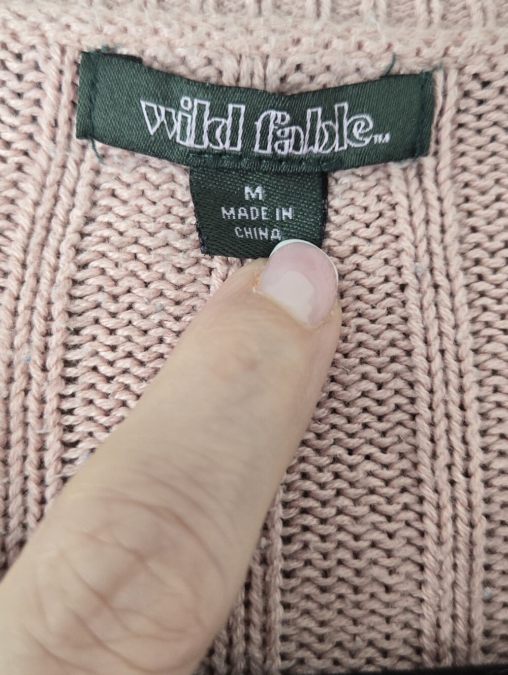 Wild Fable Light Pink Cropped Ribbed Button-Front Cardigan - Picture 3 of 5